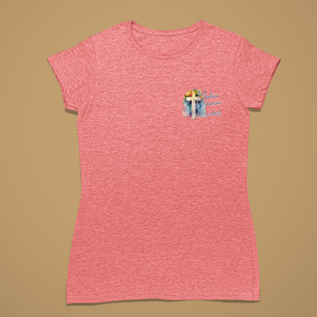 Crowded pink fitted tee