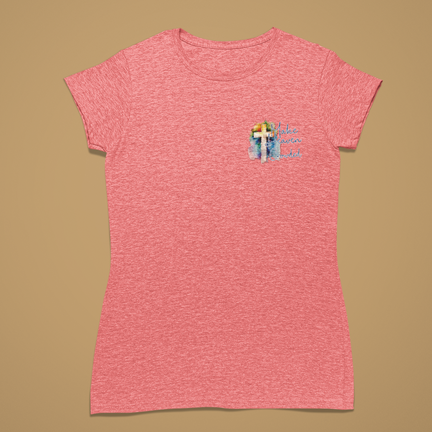 Crowded pink fitted tee