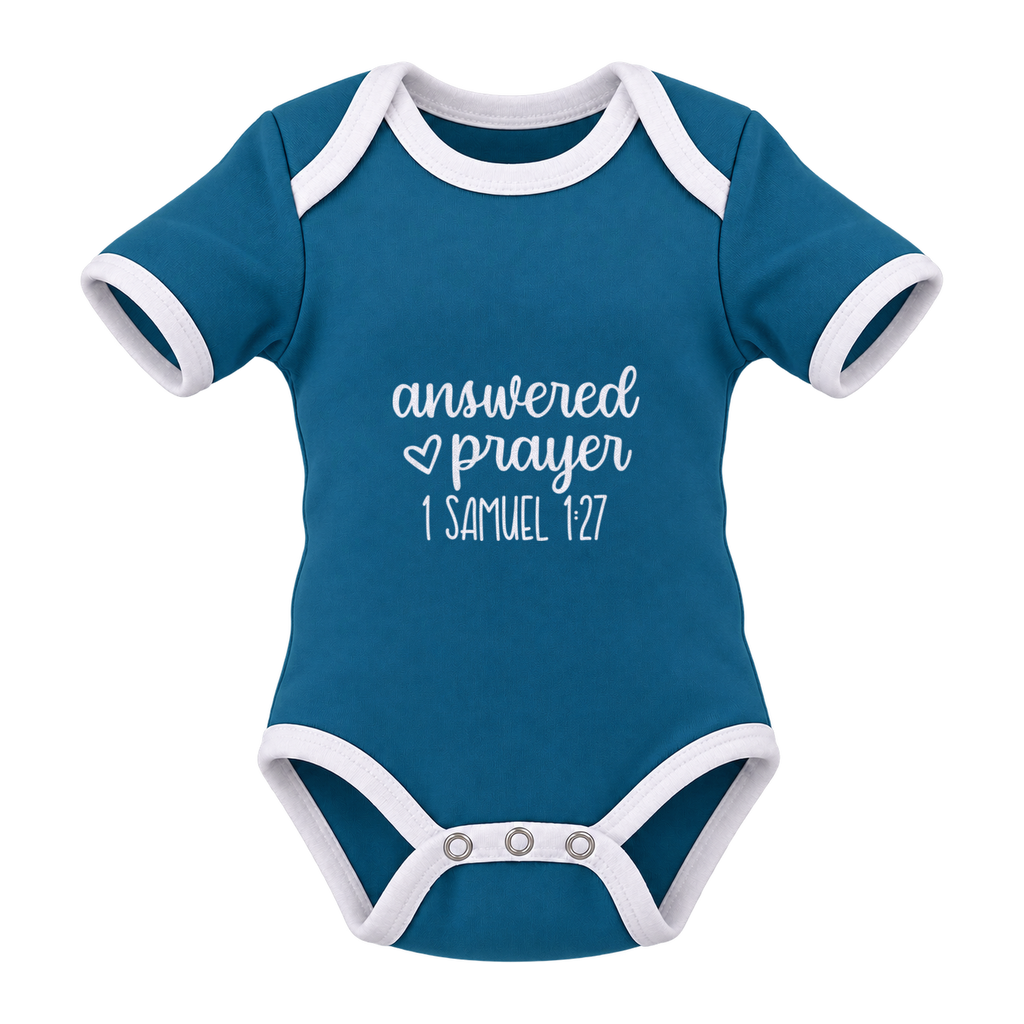 Answered Prayer baby grow, Teal