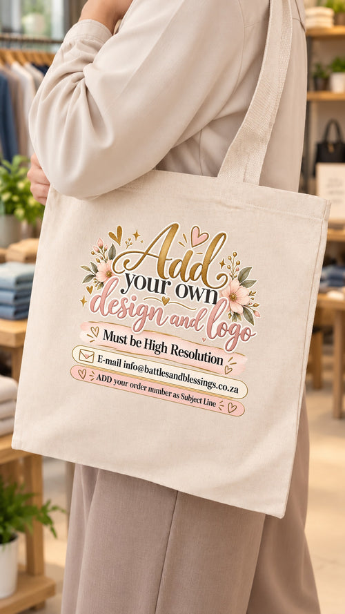 Custom tote bag - add your own design and logo