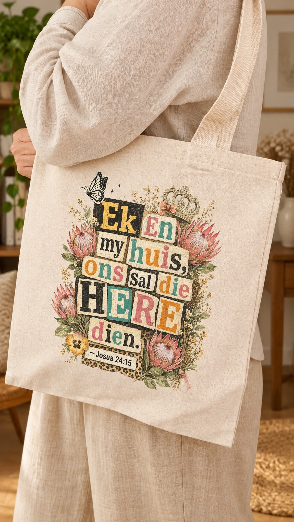 Ek En My Huis tote bag - carried on the shoulder