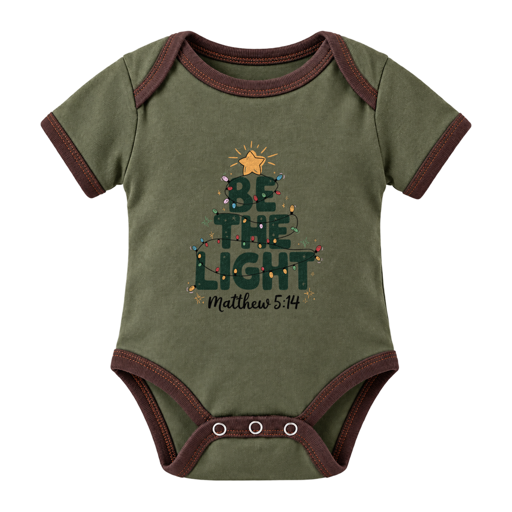 Be The Light baby grow, Olive