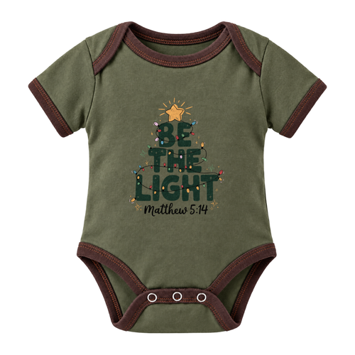 Be The Light baby grow, Olive