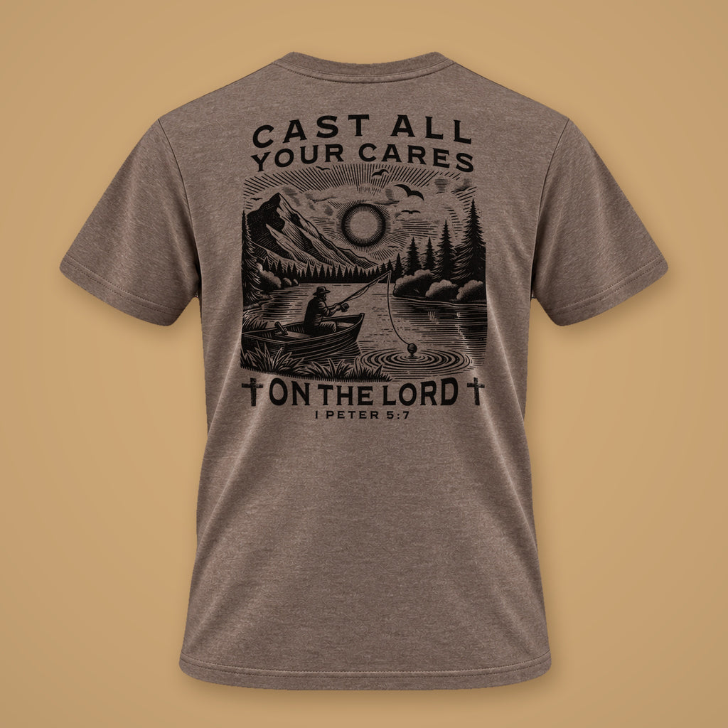 Cast All Your Cares Mens Brown Melange 3 Back