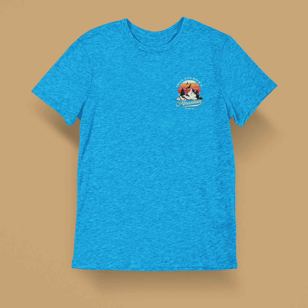 Faith Can Move A Mountain Men's T-Shirt (Front & Back)
