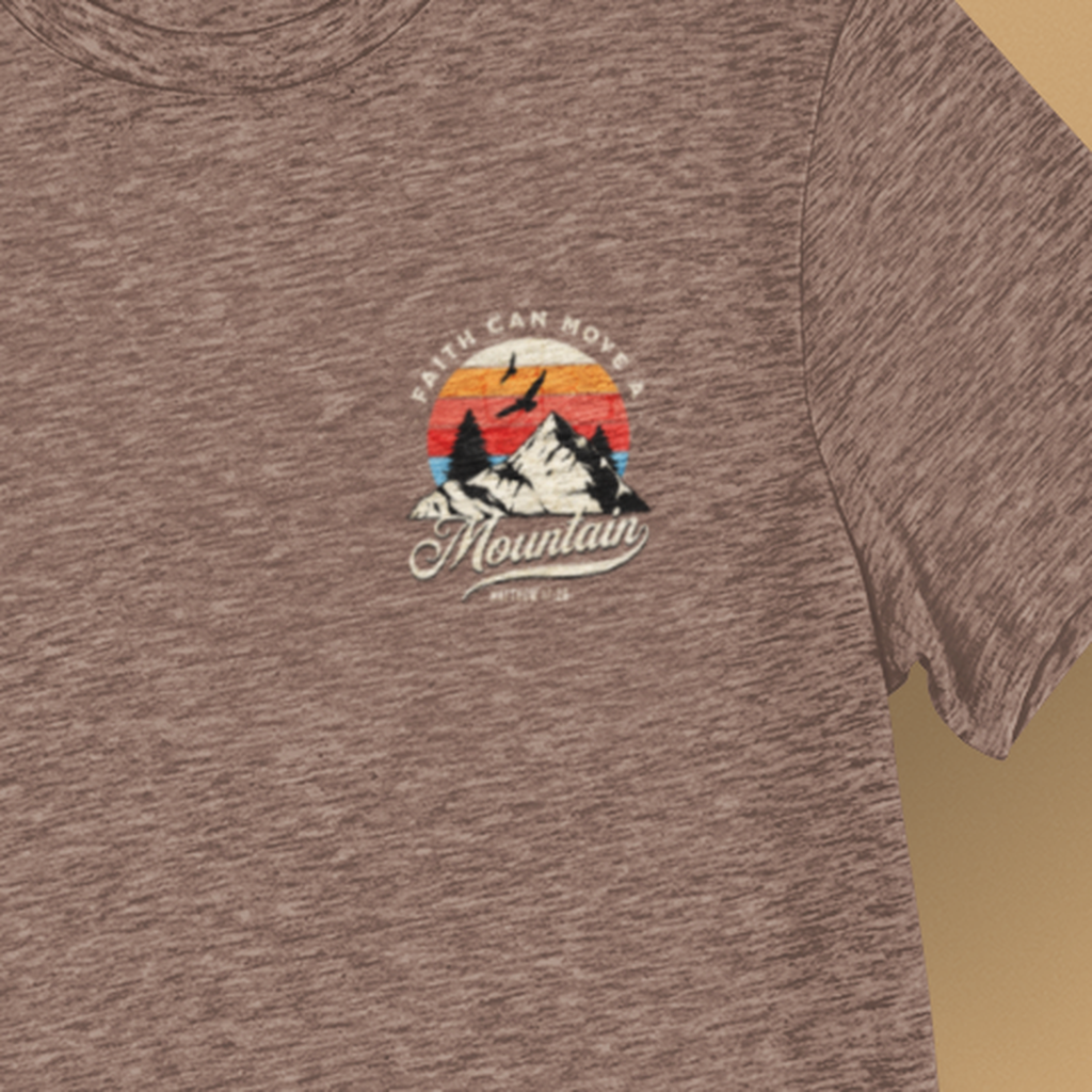 Faith Can Move A Mountain Men's T-Shirt (Front & Back)