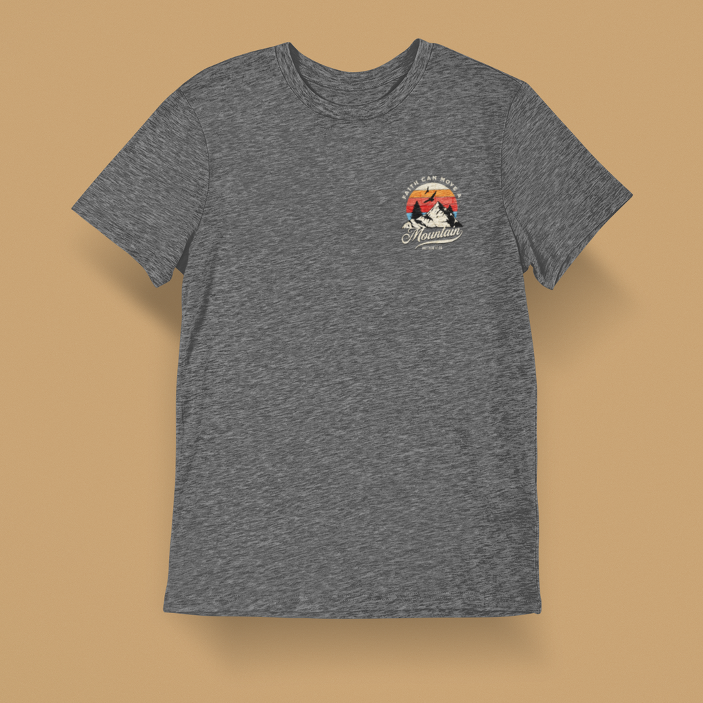 Faith Can Move A Mountain Men's T-Shirt (Front & Back)