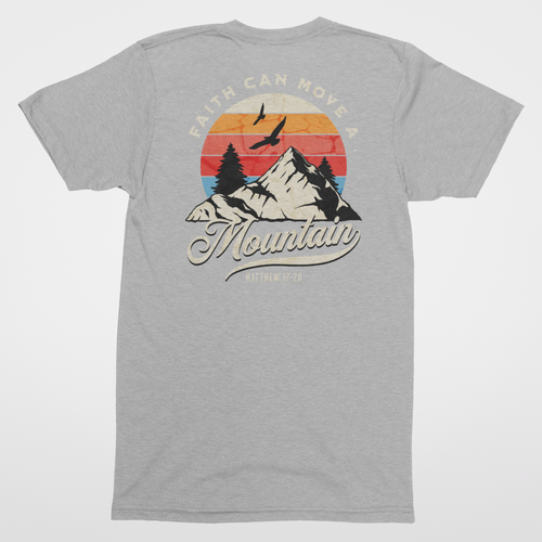 Faith Can Move A Mountain Men's T-Shirt (Front & Back)