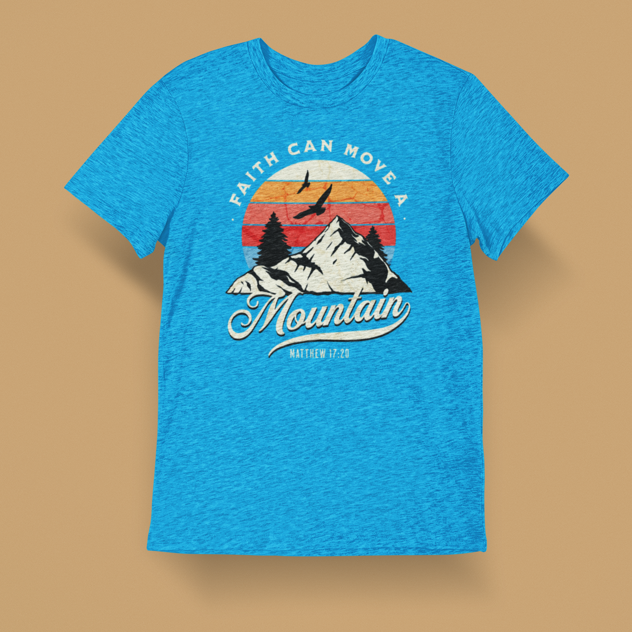 Faith Can Move A Mountain Men's T-Shirt (Front Only)