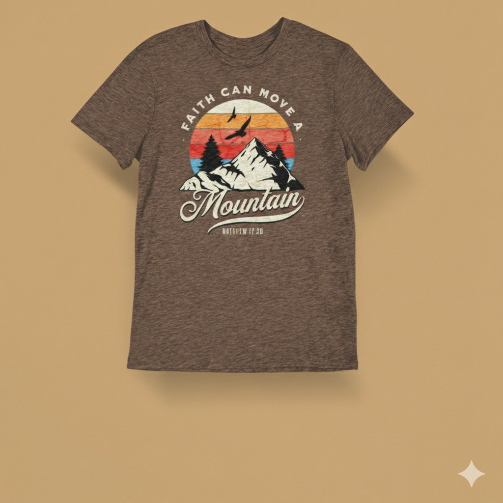 Faith Can Move A Mountain Men's T-Shirt (Front Only)