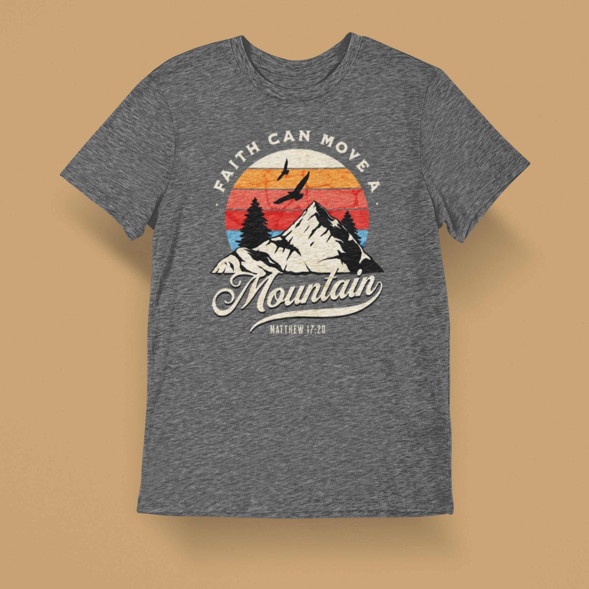 Faith Can Move A Mountain Men's T-Shirt (Front Only)
