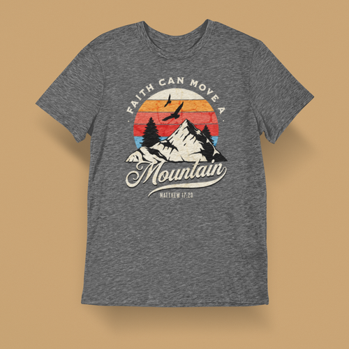 Faith Can Move A Mountain Men's T-Shirt (Front Only)