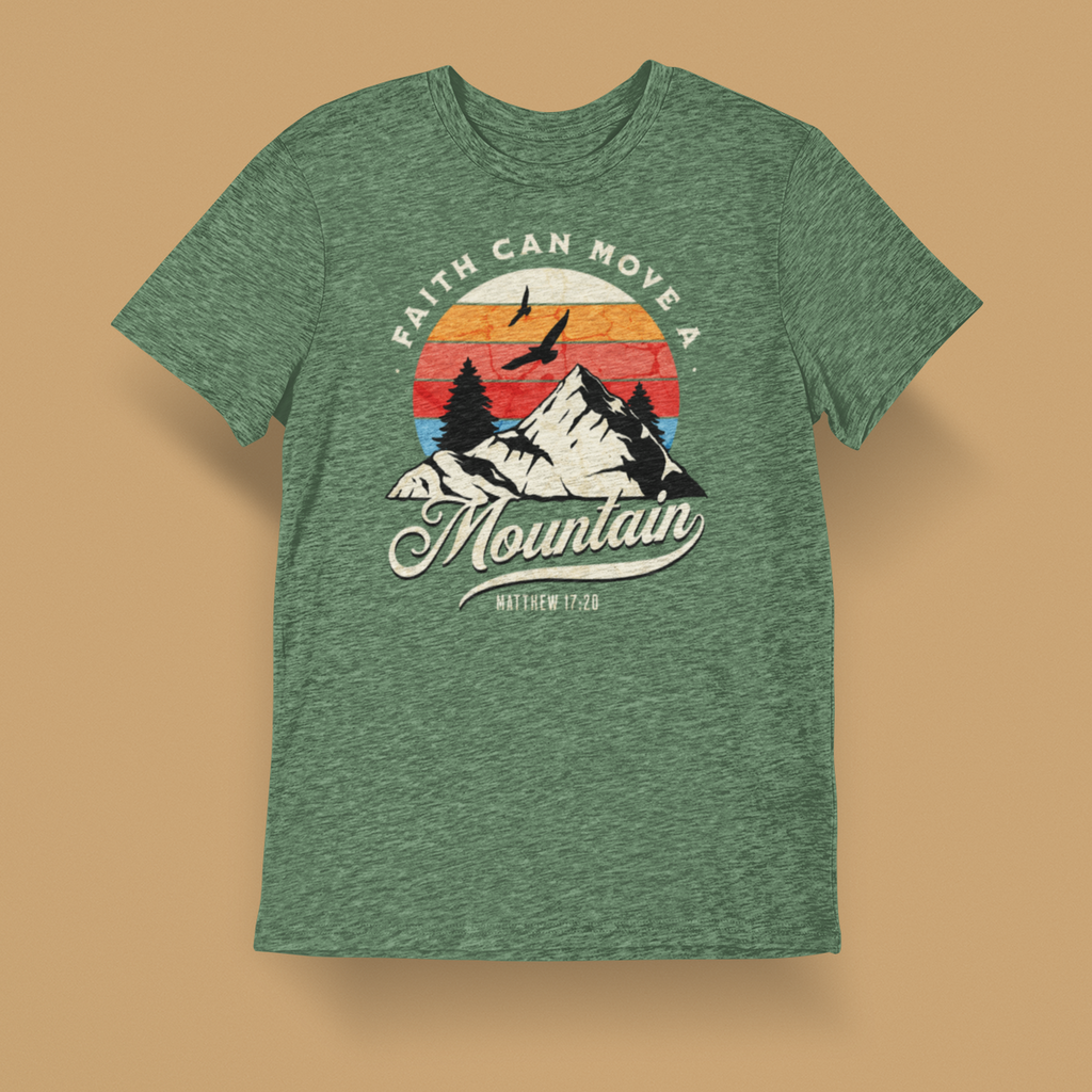 Faith Can Move A Mountain Men's T-Shirt (Front Only)