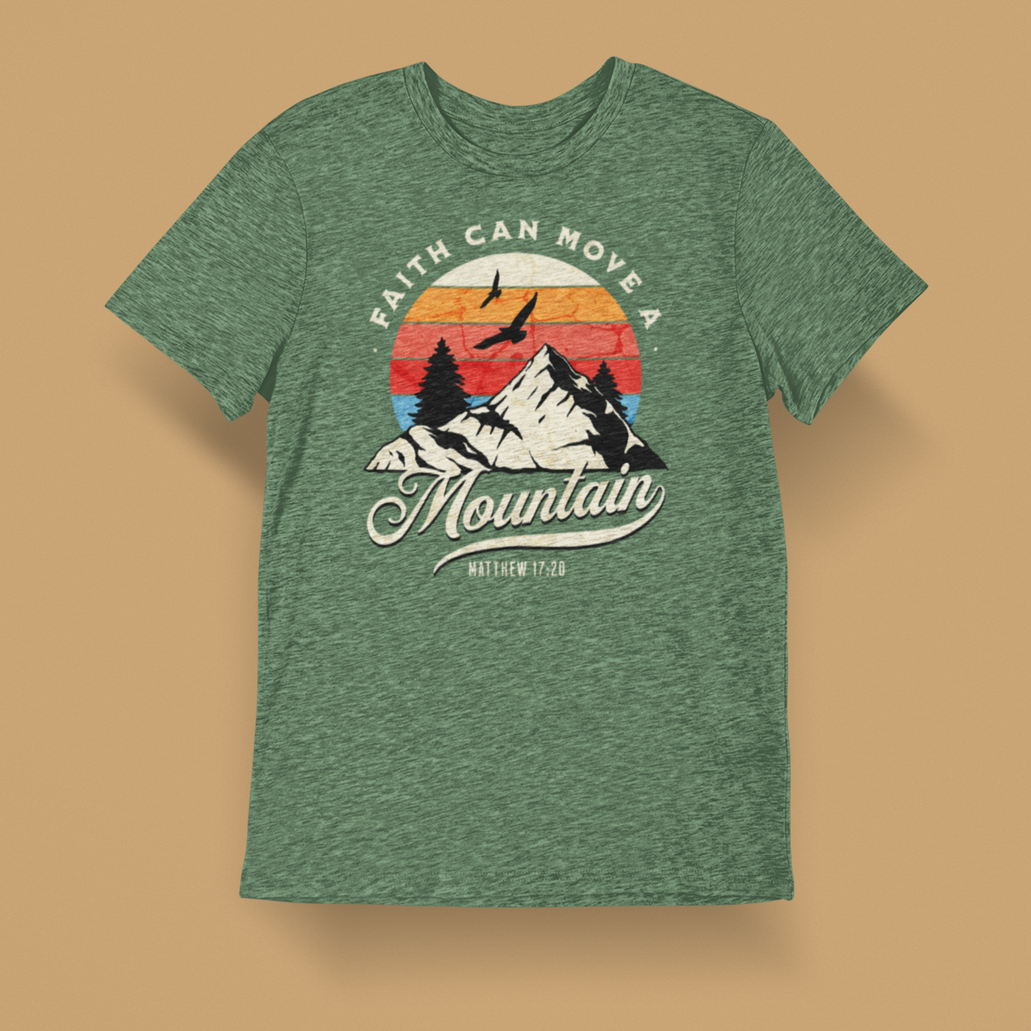 Faith Can Move A Mountain Men's T-Shirt (Front Only)