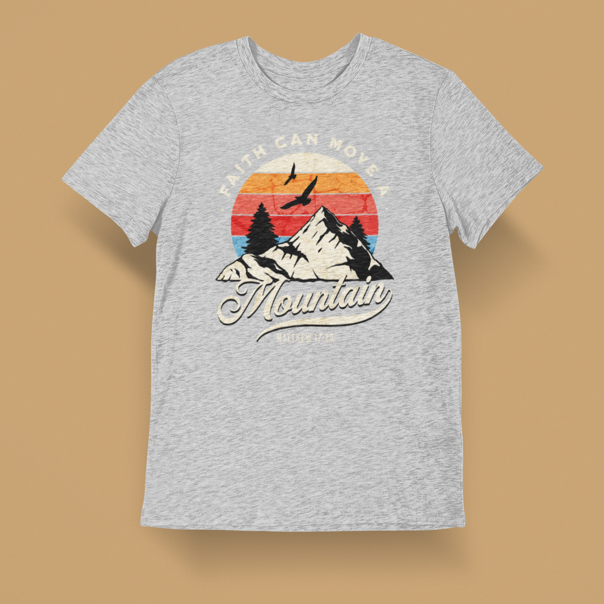 Faith Can Move A Mountain Men's T-Shirt (Front Only)