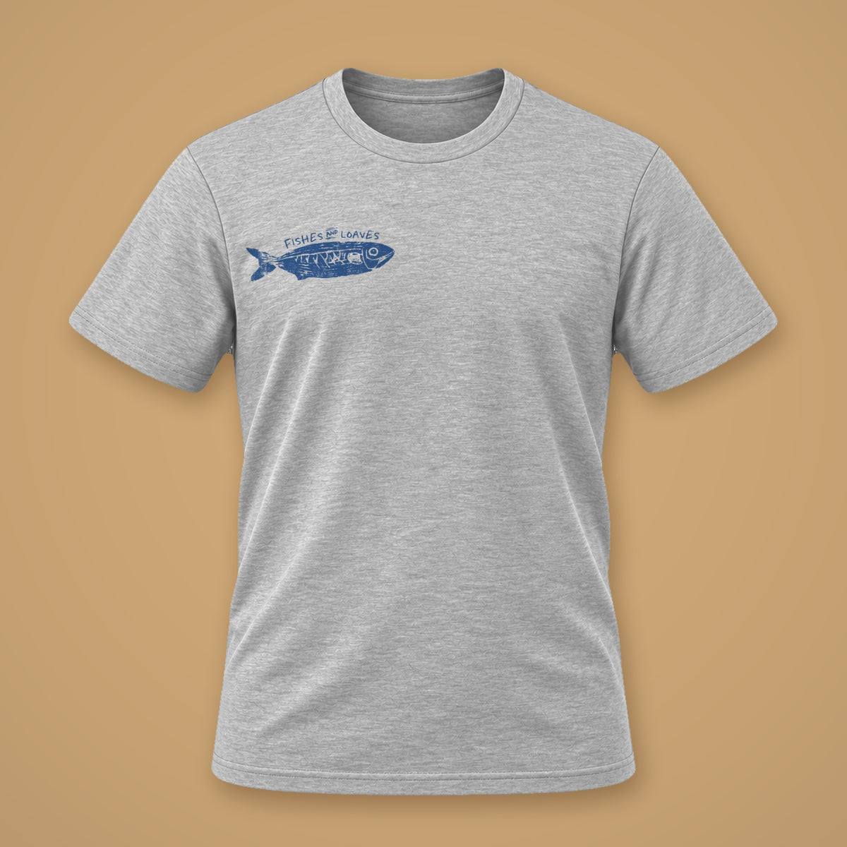 Fish Mens Light Grey Melange 2 Front