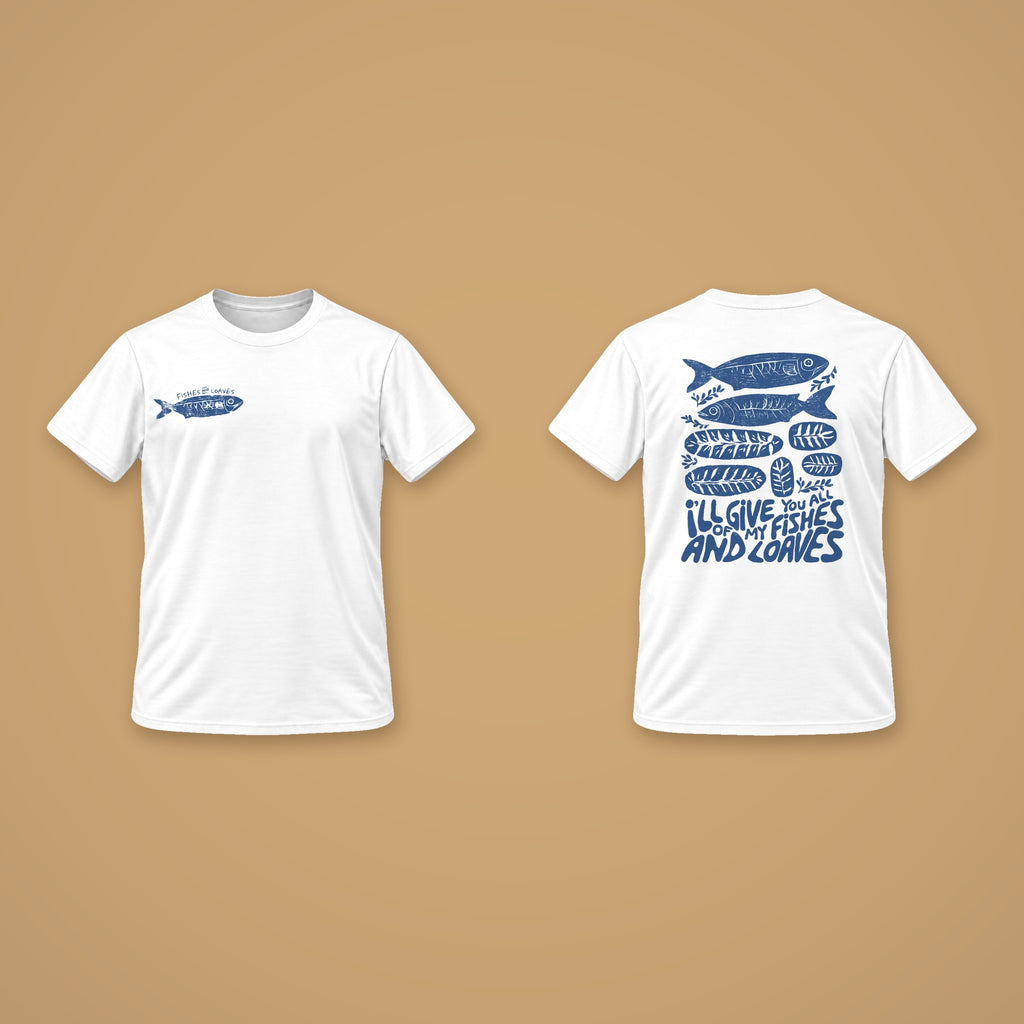Fish Mens Solid White 1 FrontBack