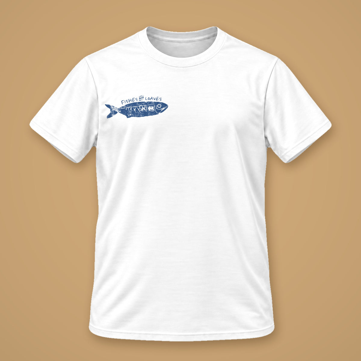 Fish Mens Solid White 2 Front