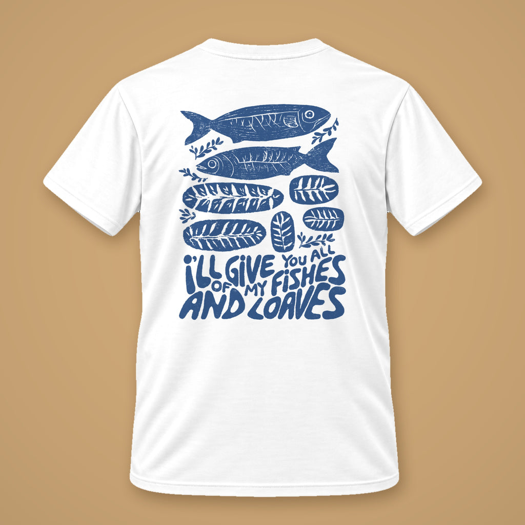 Fish Mens Solid White 3 Back