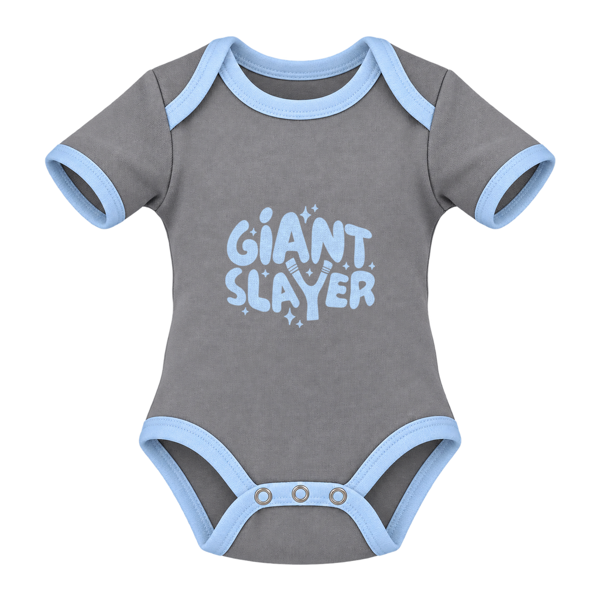 Giant Slayer baby grow, Grey and Blue