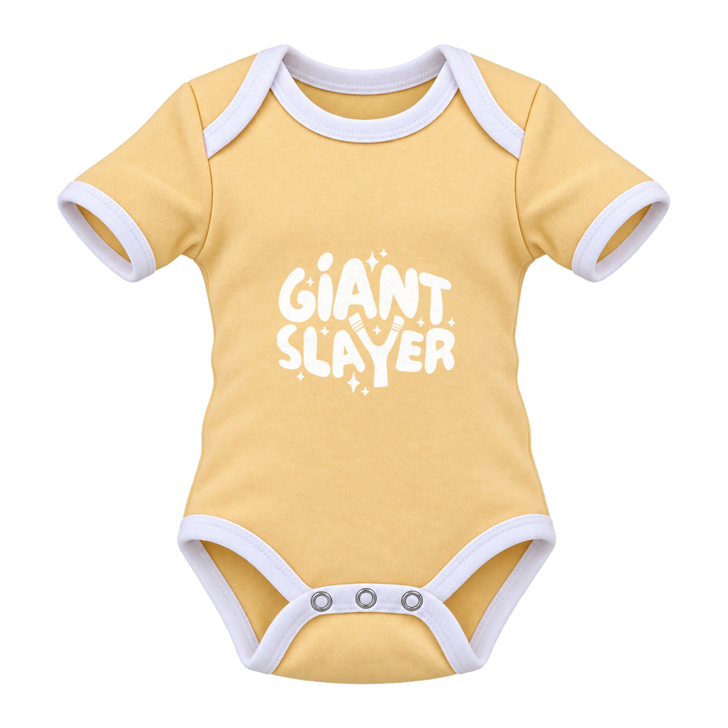 Giant Slayer baby grow, Yellow and White