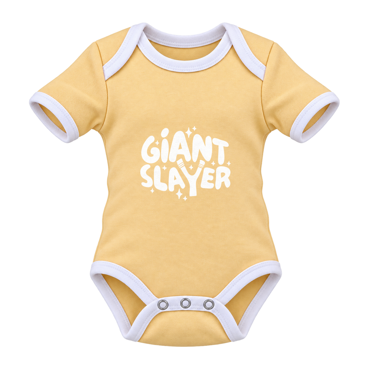 Giant Slayer baby grow, Yellow and White