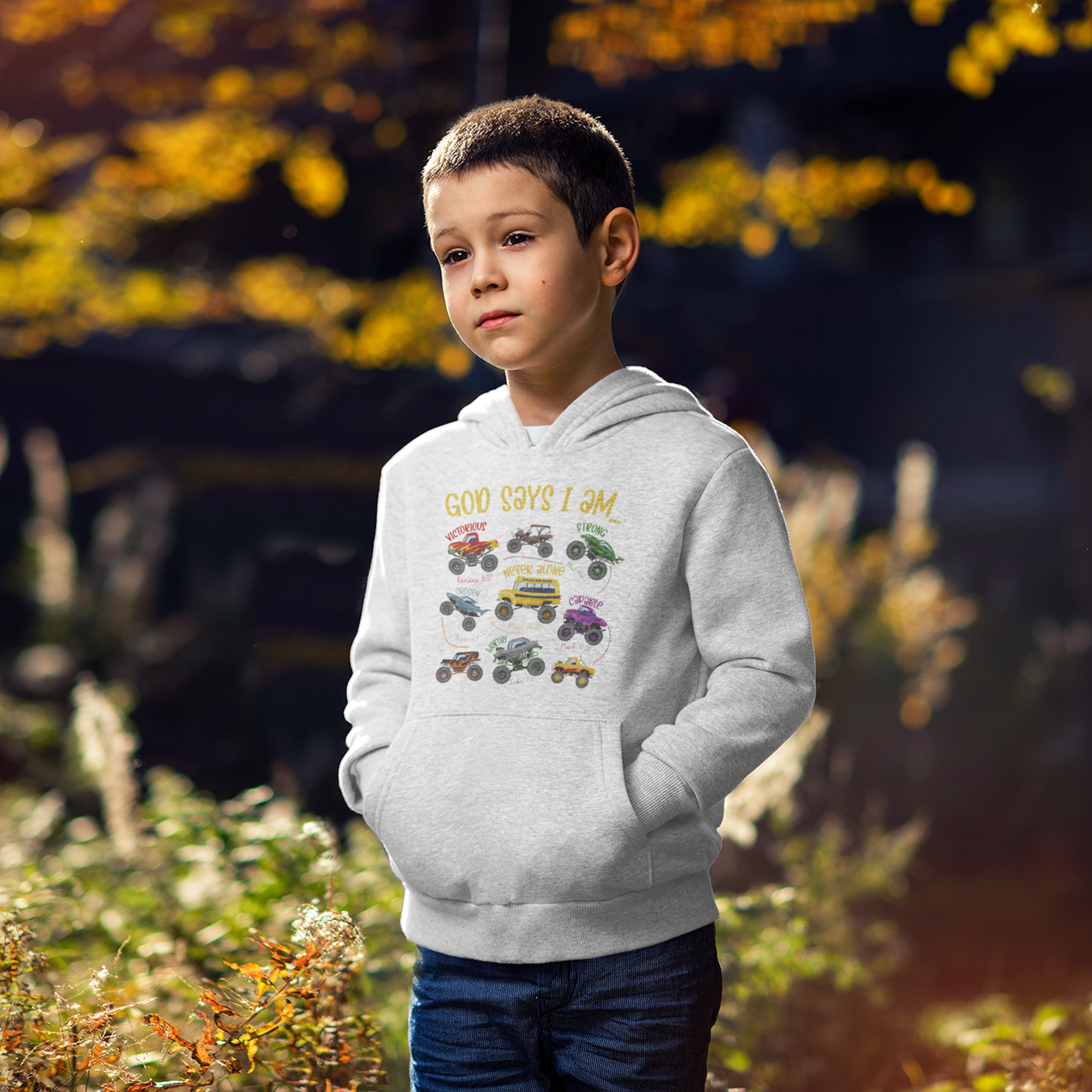God Says I Am - Kids Winter Hoodie