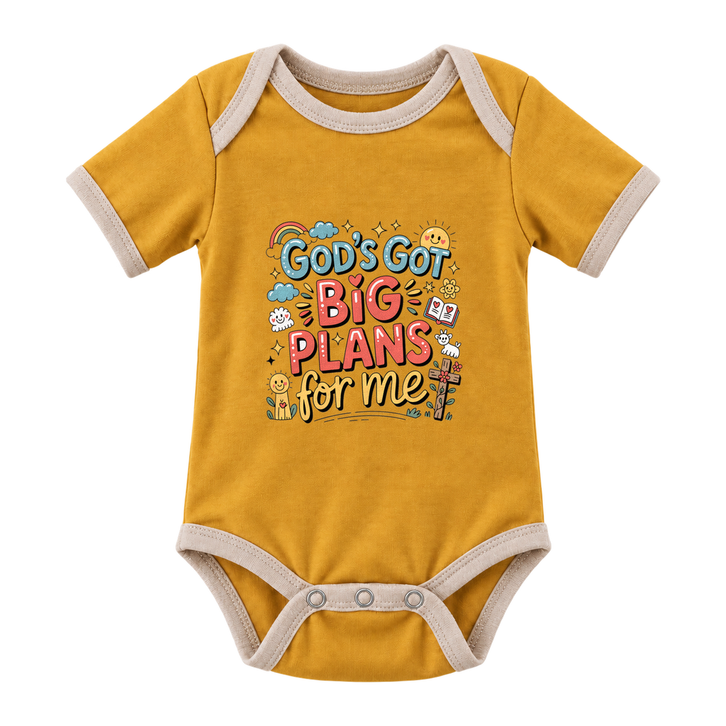 God’s Got Big Plans For Me baby grow, Mustard
