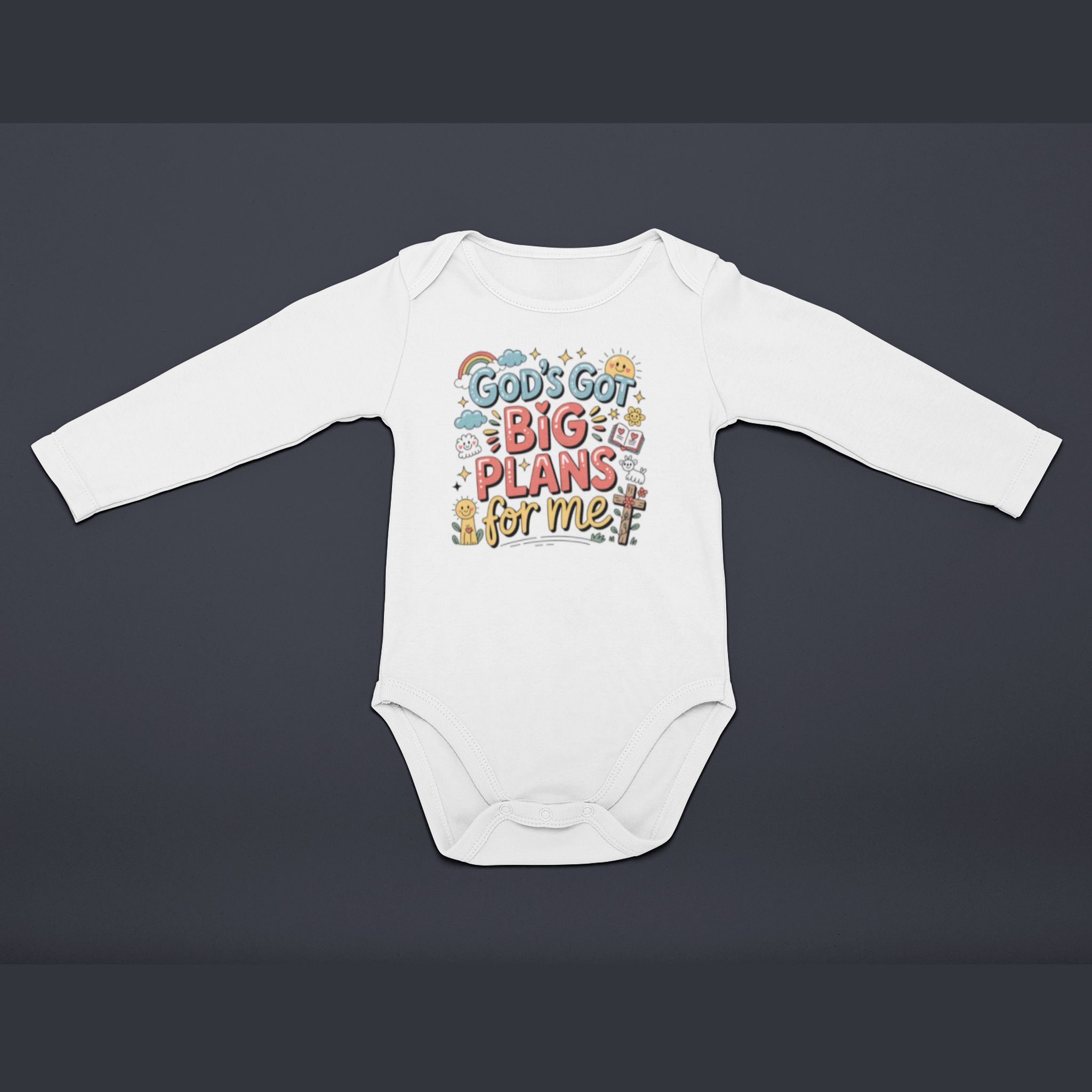 God’s Got Big Plans For Me Baby Grow – Long Sleeve