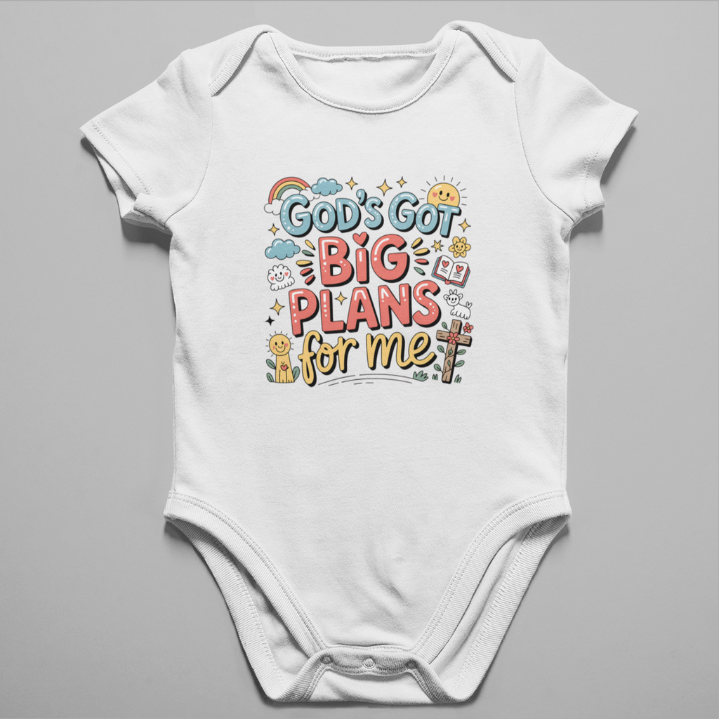 God’s Got Big Plans For Me Baby Grow – Short Sleeve