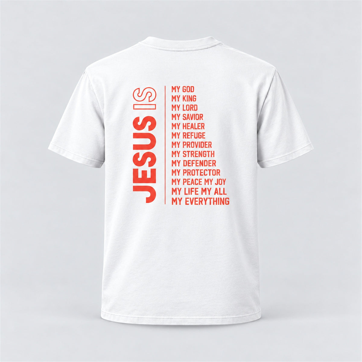 Jesus Is tee - white - back
