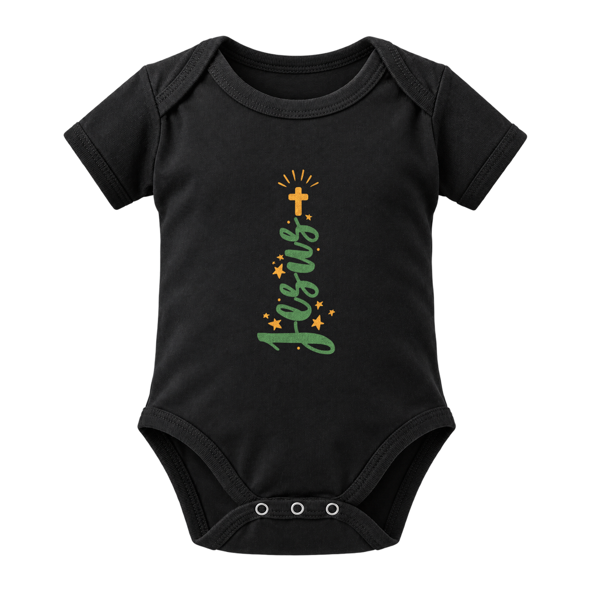 Jesus Tree baby grow, Black