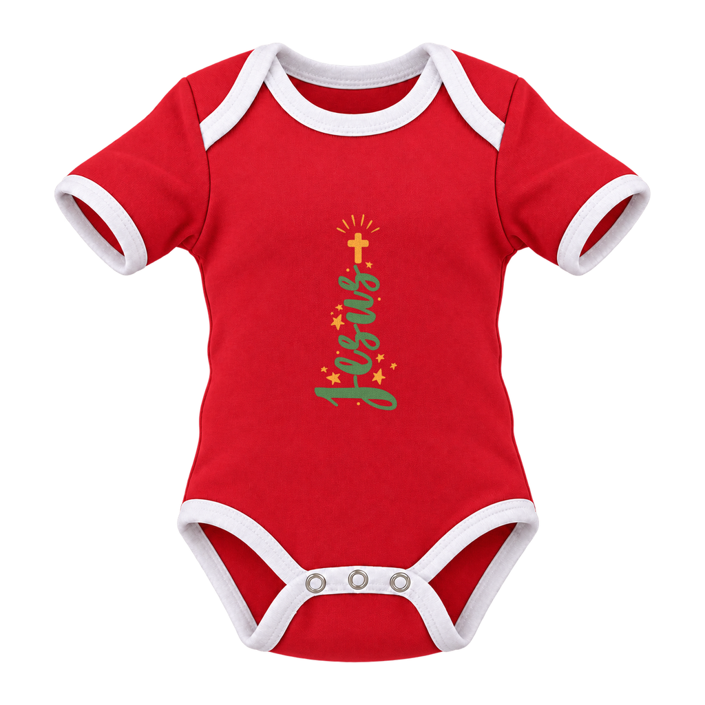 Jesus Tree baby grow, Red and White