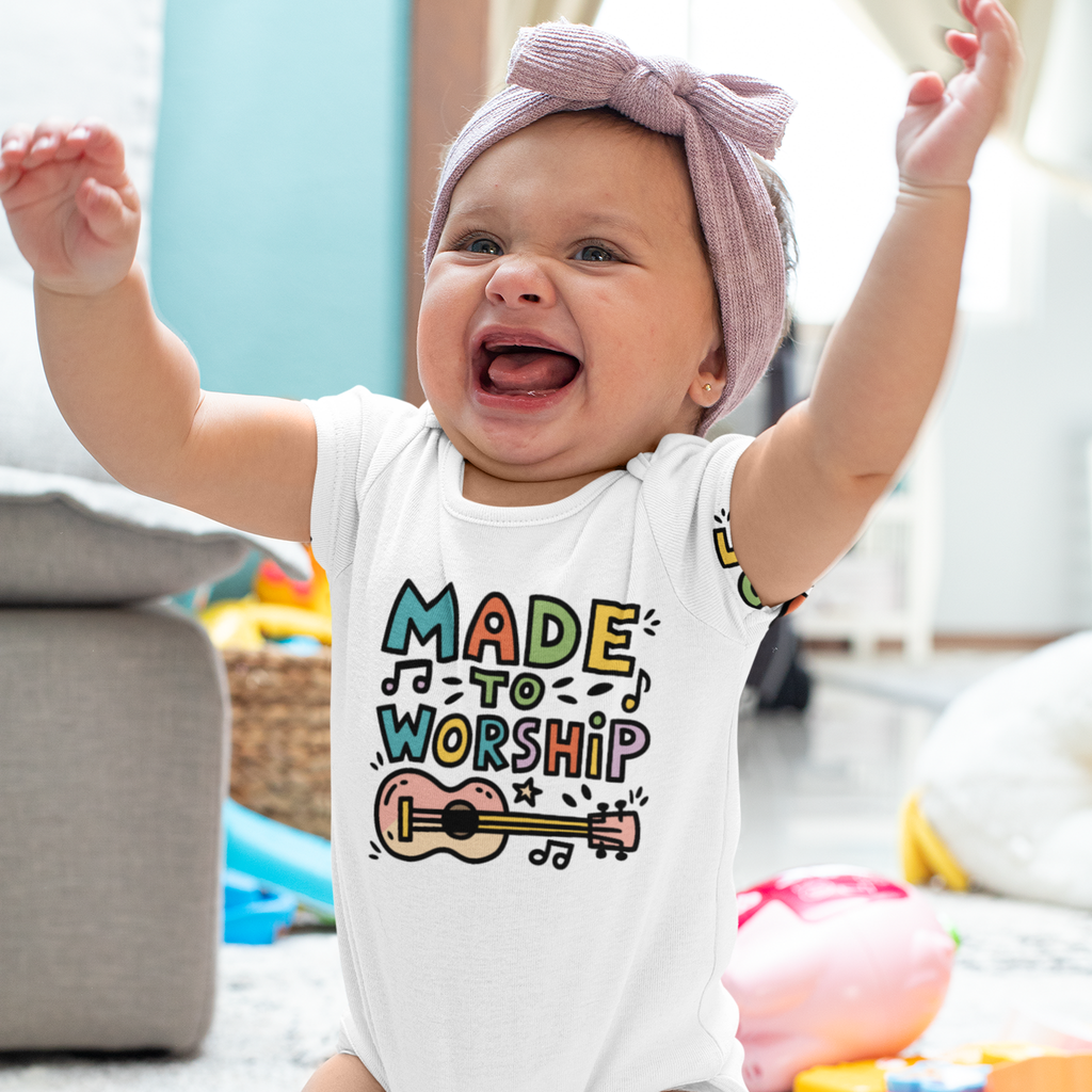 Made To Worship Baby Grow – Short Sleeve