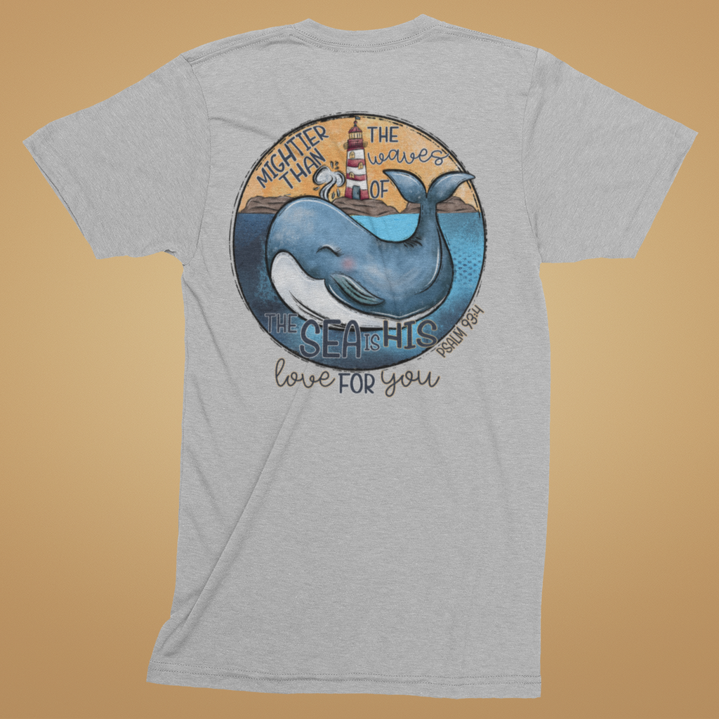 Mightier Than The Waves Kids Tee (Front & Back)