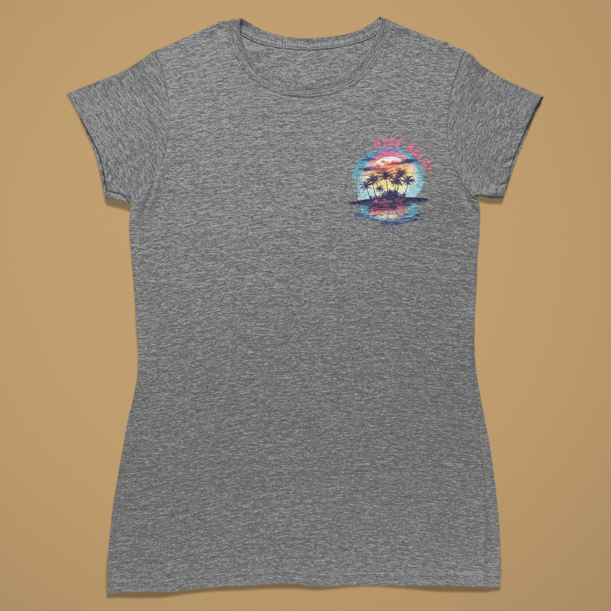 Salty 2 Small Logo - Fitted T-Shirt