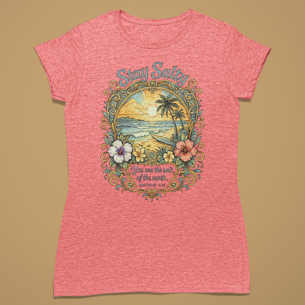Stay Salty Big Front - Fitted T-Shirt