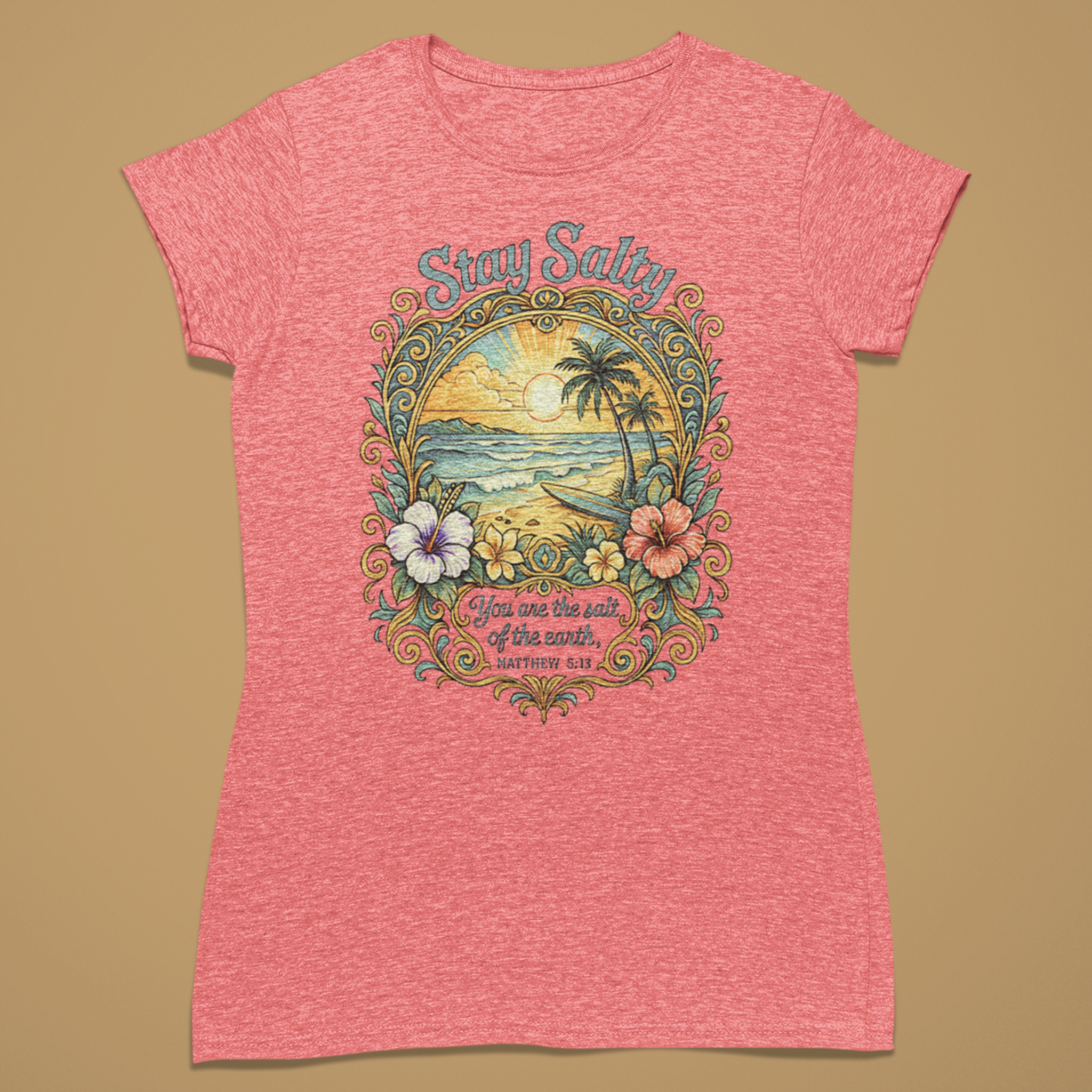 Stay Salty Big Front - Fitted T-Shirt