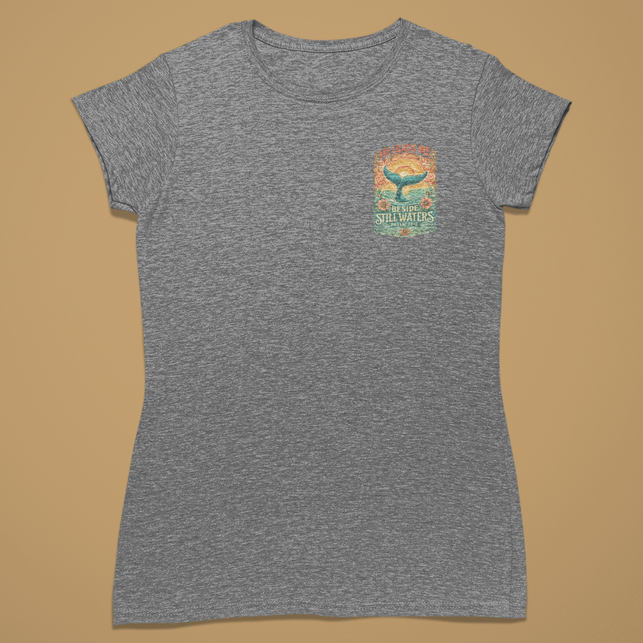 Still Waters Small Front - Fitted T-Shirt