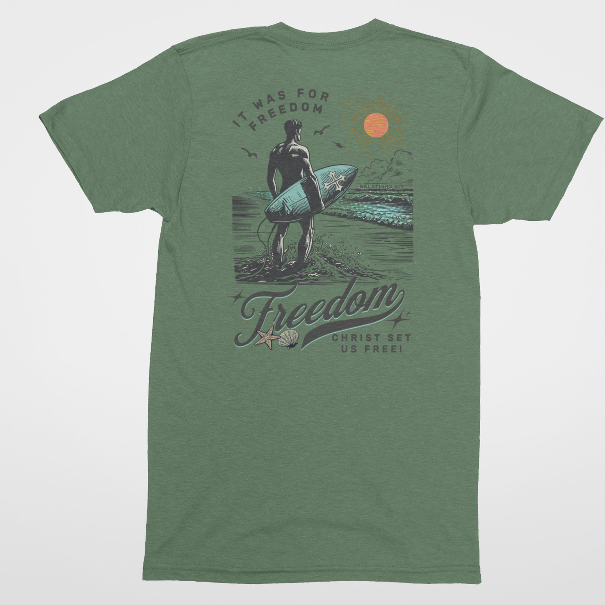 Surfer & Shell Men's T-Shirt