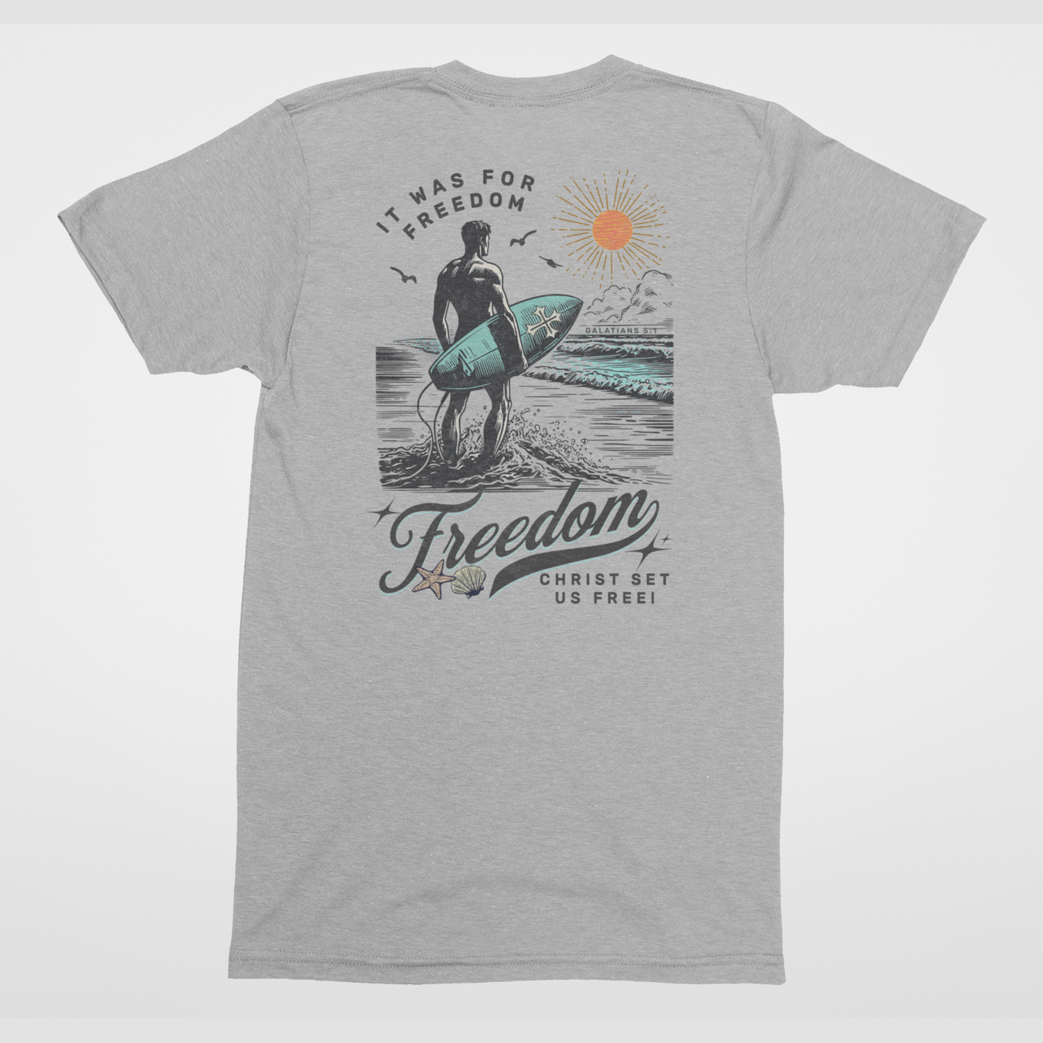 Surfer & Shell Men's T-Shirt