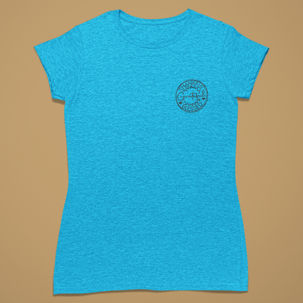 Thankful Grateful Blessed - Fitted T-Shirt