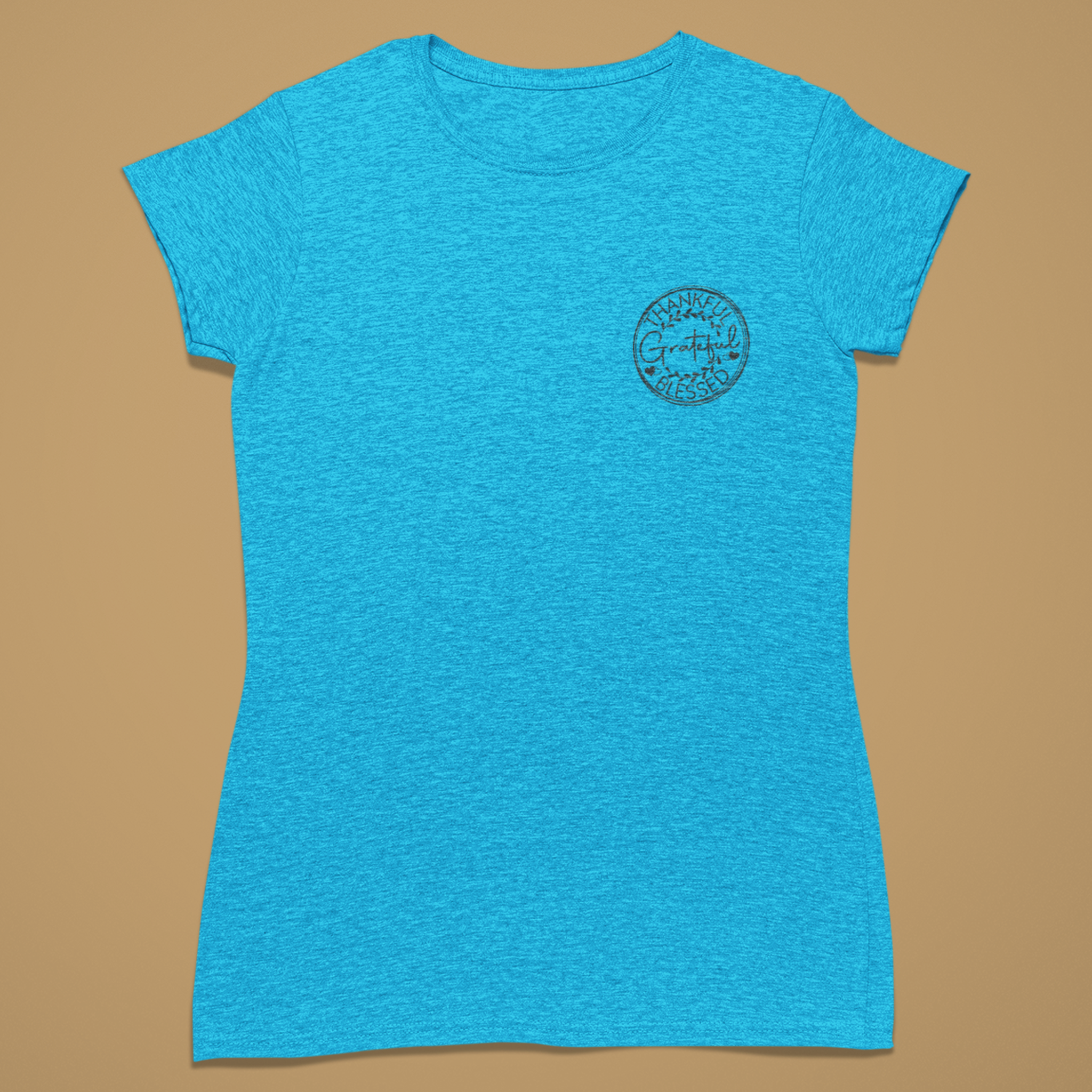 Thankful Grateful Blessed - Fitted T-Shirt