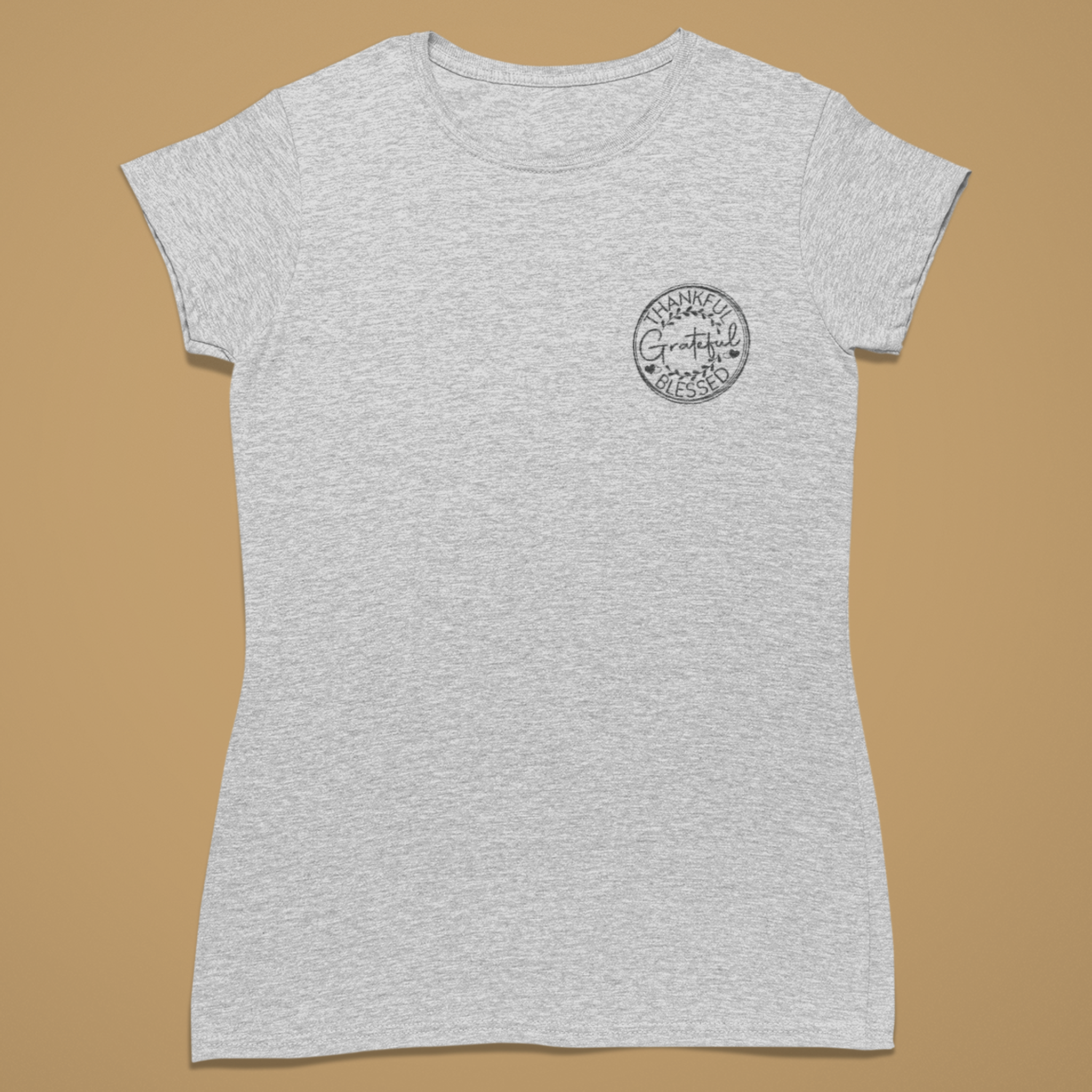 Thankful Grateful Blessed - Fitted T-Shirt