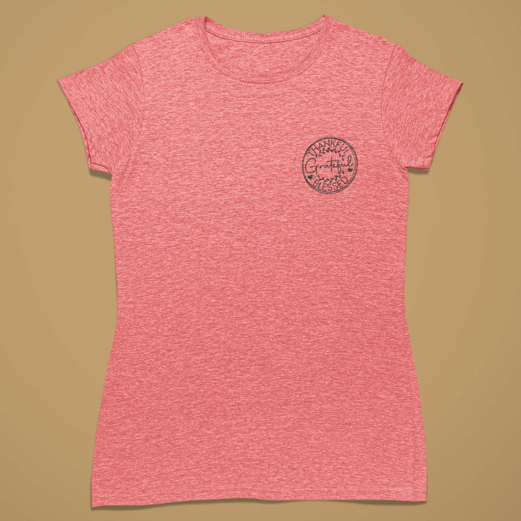 Thankful Grateful Blessed - Fitted T-Shirt