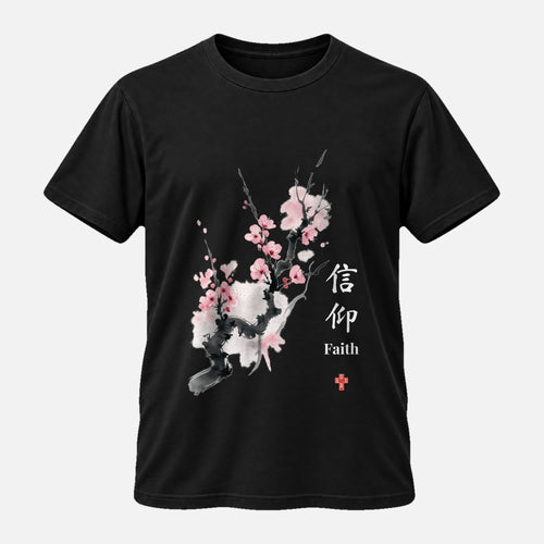 Faith Cherry Blossom (Black) - Japan Mission Classic Tee