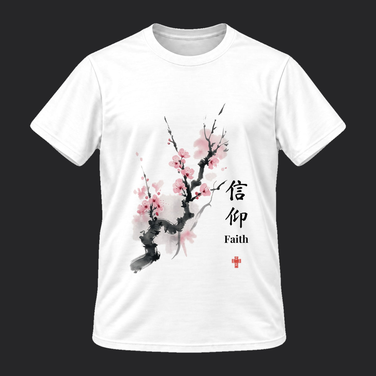Faith Cherry Blossom (White) - Japan Mission Classic Tee