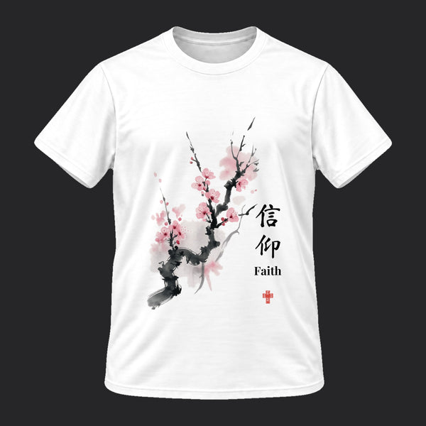 Faith Cherry Blossom (White) - Japan Mission Classic Tee
