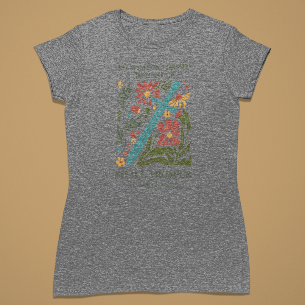 A sword softened by flowers - Fitted T-Shirt