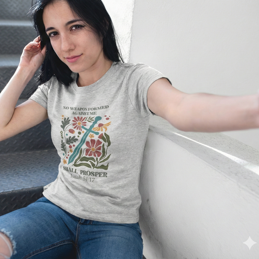 A sword softened by flowers - Fitted T-Shirt